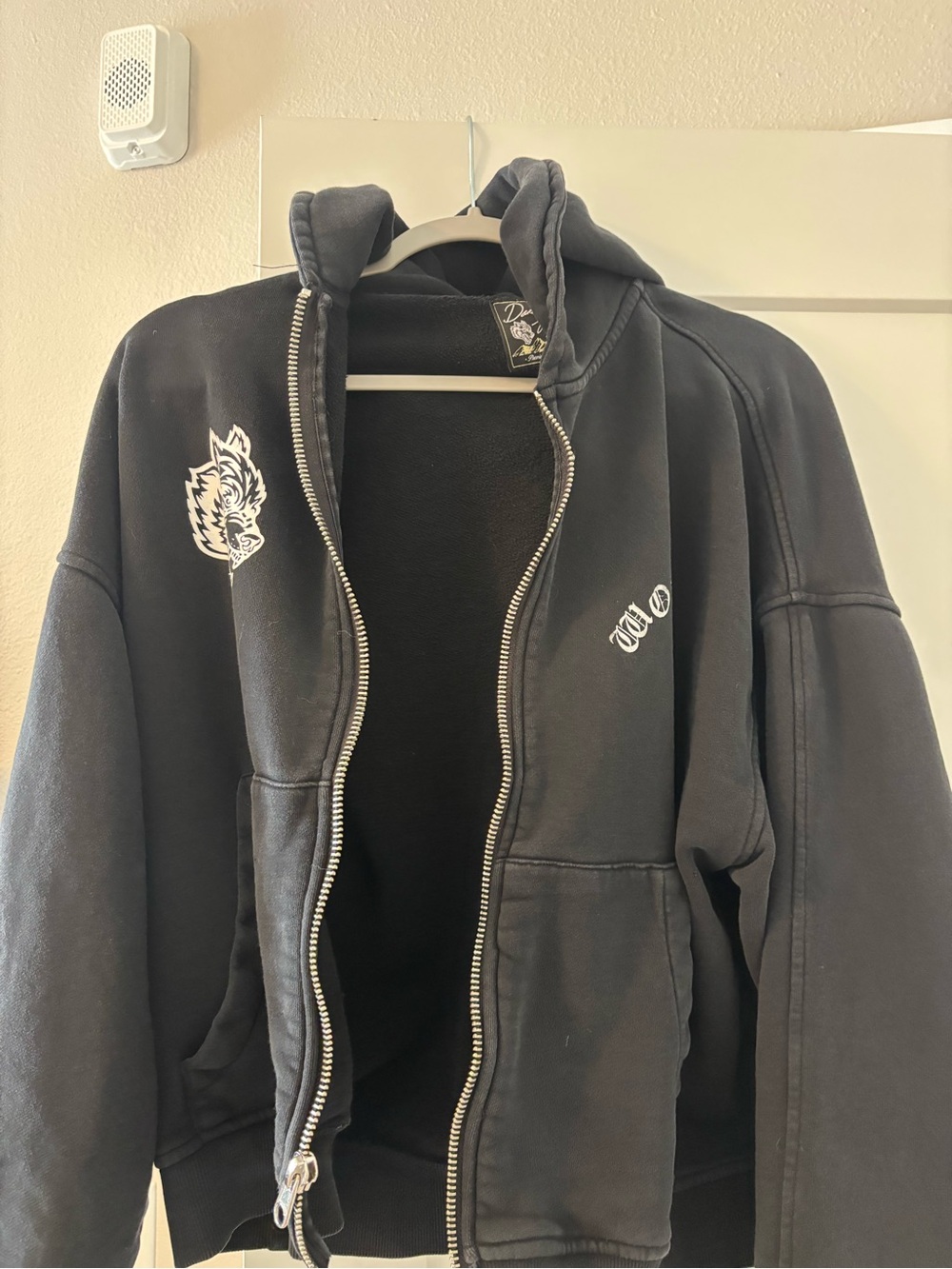 Darc sport black L double zip up hoodie